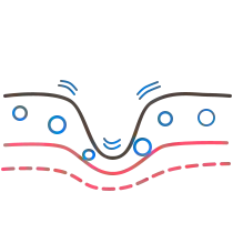 しなやかに整った肌のイラスト