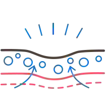 ハリのあるしなやかな肌のイラスト