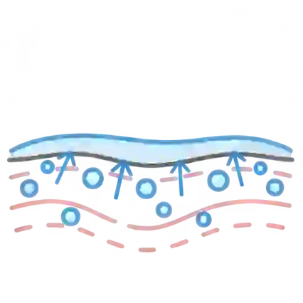 やわらかくなめらかに整った肌のイラスト